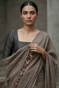 Stone Mist | Cotton | Indidha Saree