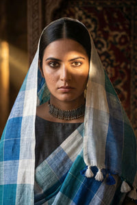 BLUE TRIBE | Linen | Indidha Saree