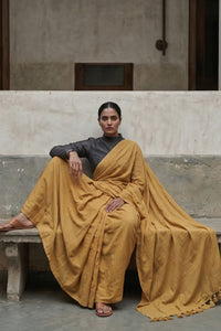 Sulphur Slab | Mul Cotton | Indidha Saree