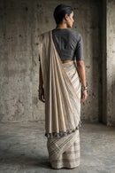 Chalk & Slate | Slub Cotton | Indidha Saree