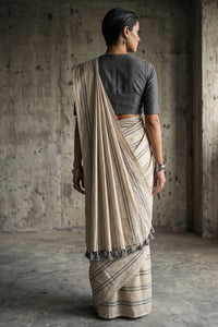Chalk & Slate | Slub Cotton | Indidha Saree