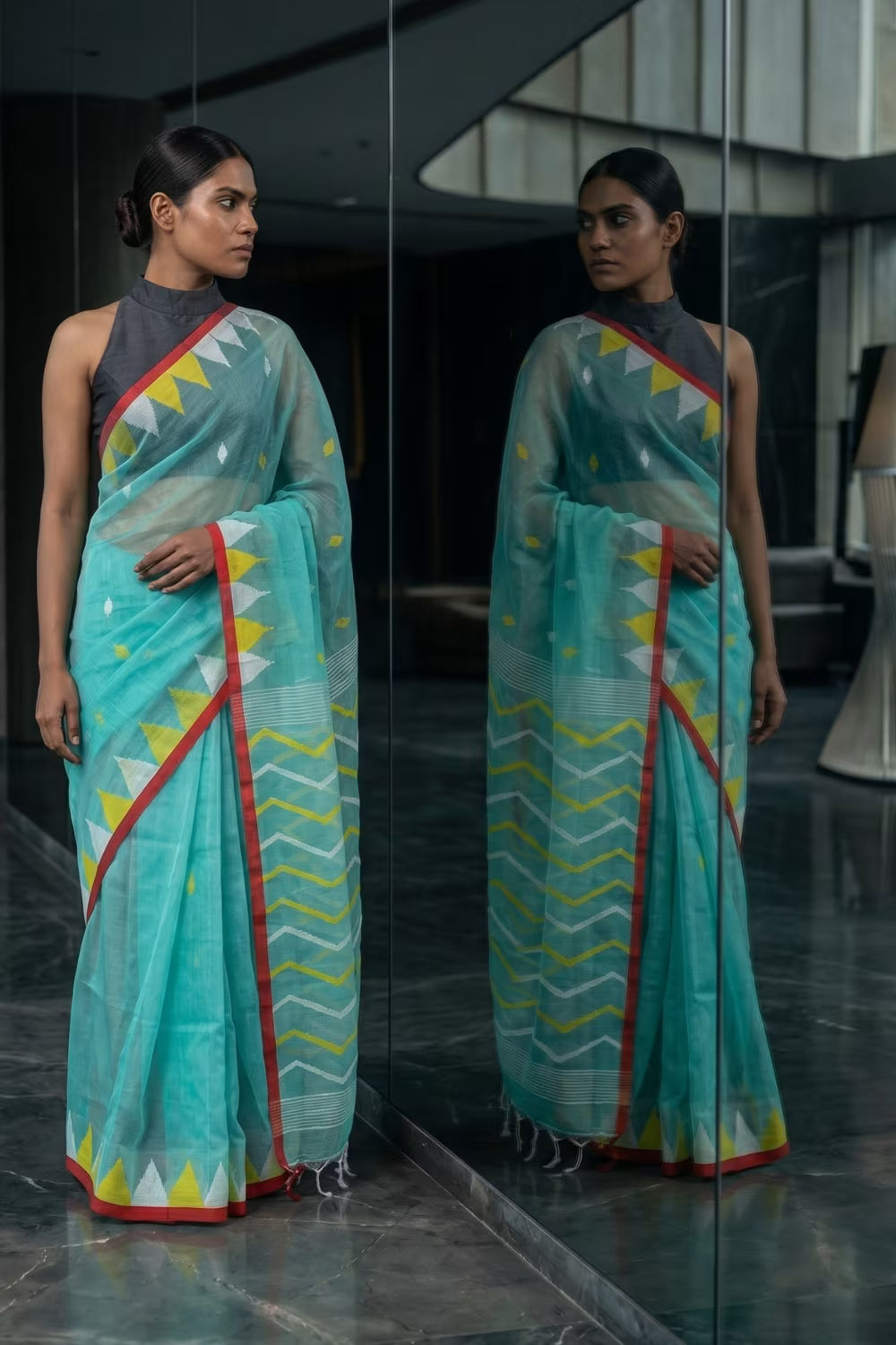 MANJARI | Jamdani Silk | Indidha Saree
