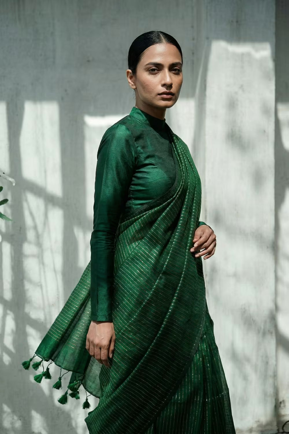 EMERALD ENCHANTMENT | Cotton | Indidha Saree