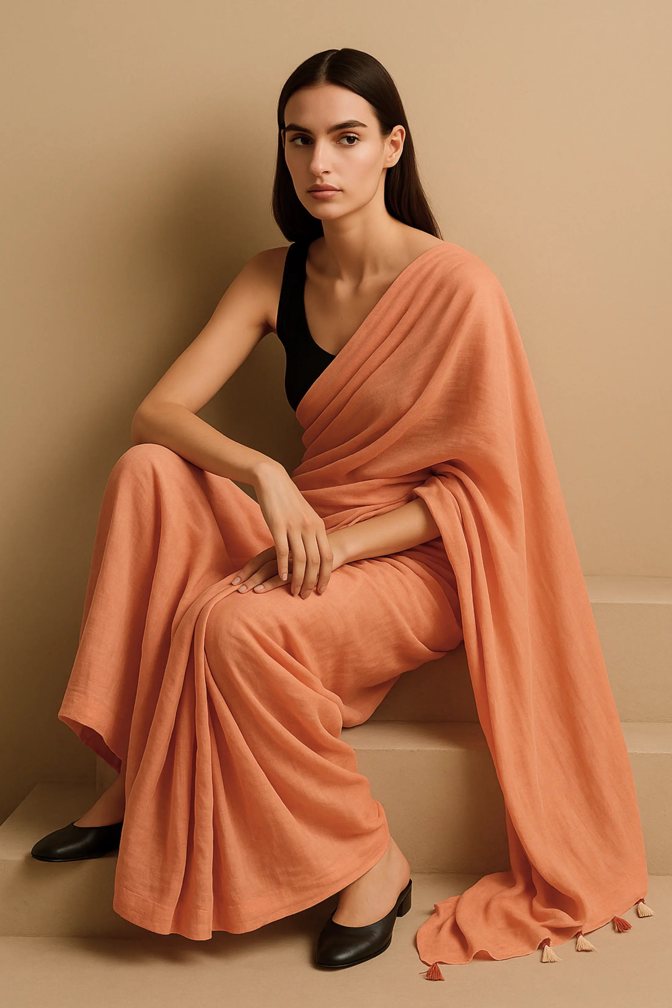 RANGREZ ROSE | Mul Cotton | Indidha Saree -  Embrace Comfort and Style with Mul Cotton Sarees  Rangrez Rose Mul Cotton Indidha Saree – Rangrez Rose is a poetic fusion of soft pink hues & lightweight mul cotton fabric, perfect for everyday elegance.