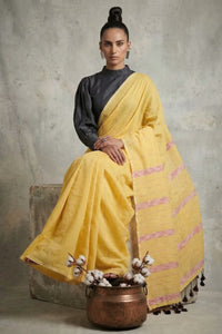 MODERN MARIGOLD | Pure Cotton | Indidha Saree