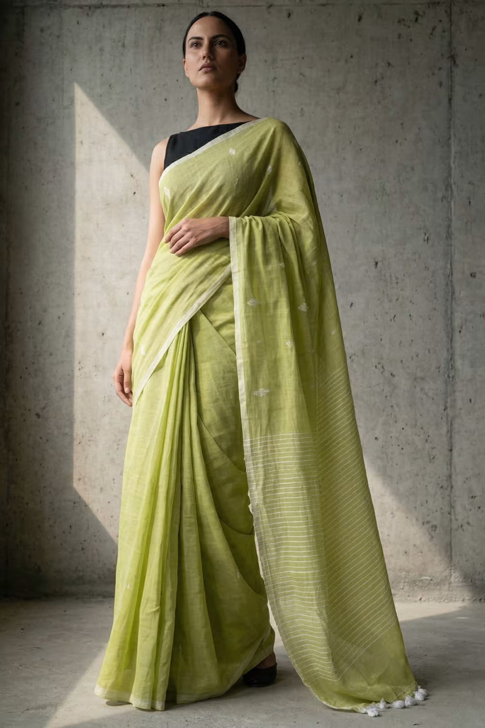 LIME ESSENCE | Mul Cotton | Indidha Saree