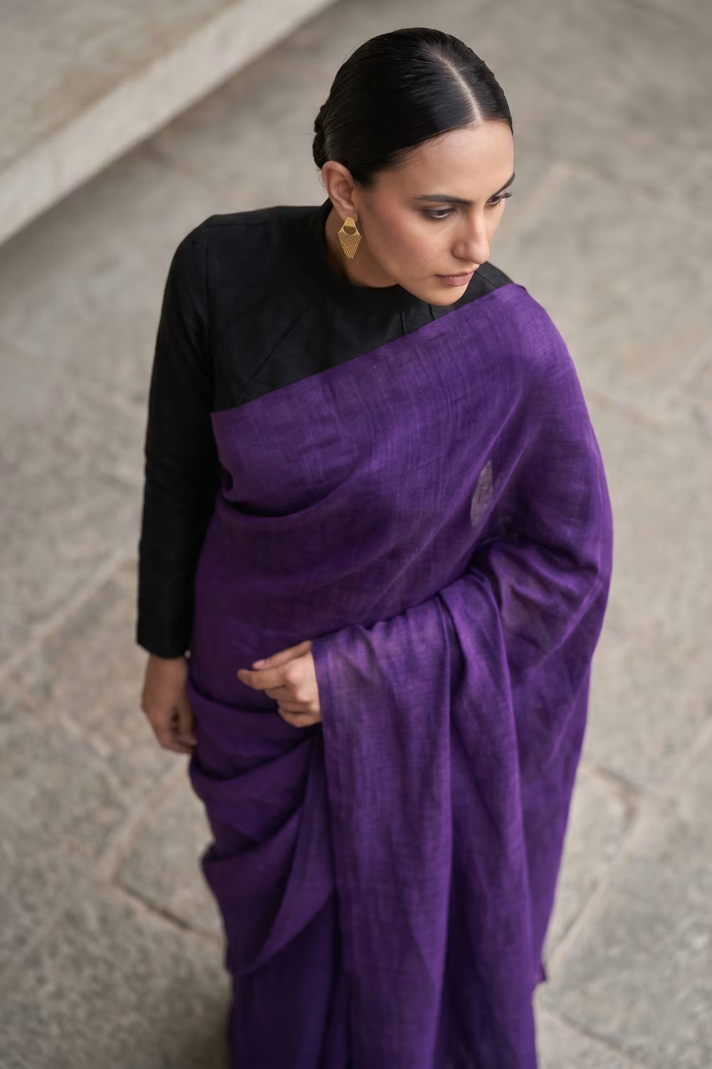 VIOLET MAJESTY | Cotton | Indidha Saree
