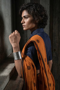 Rust Coordinate | Mul Cotton | Indidha Saree