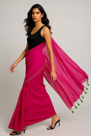 PLAYFUL PINK | Mul Cotton | Indidha Saree -  Buy Playful Pink Saree – Soft & Cheerful Look  Playful Pink Mul Cotton Saree – Add a playful touch to your wardrobe with this vibrant pink mul cotton saree. Find your signature style with Indidha.