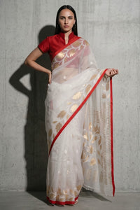NOOR-E-NAZAKAT | Muslin Jamdani | Indidha Saree