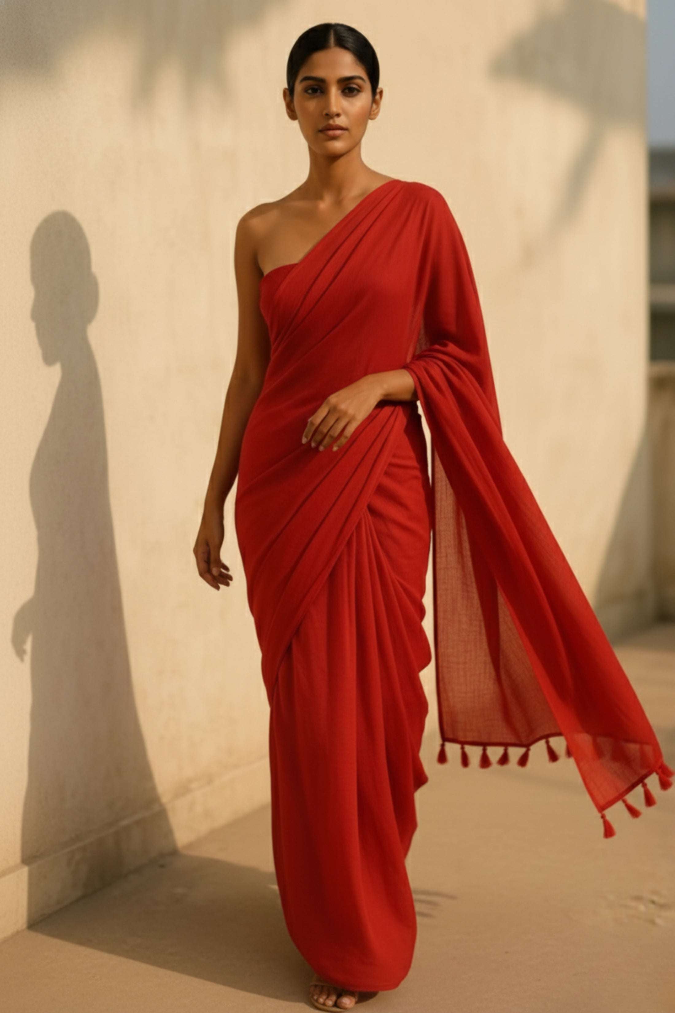 Raktika | Mul Cotton | Indidha Saree