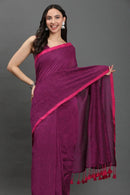 BERRY BLISS | Pure Cotton | Indidha Saree -  Vibrant Magenta Pure Cotton for Modern Elegance  This lightweight pure cotton saree blends tradition with contemporary style. Shop now for an Insta-worthy look!