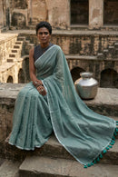 Shibui Sage | Mul Cotton | Indidha Saree