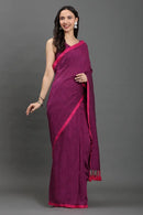 BERRY BLISS | Pure Cotton | Indidha Saree -  Vibrant Magenta Pure Cotton for Modern Elegance  This lightweight pure cotton saree blends tradition with contemporary style. Shop now for an Insta-worthy look!