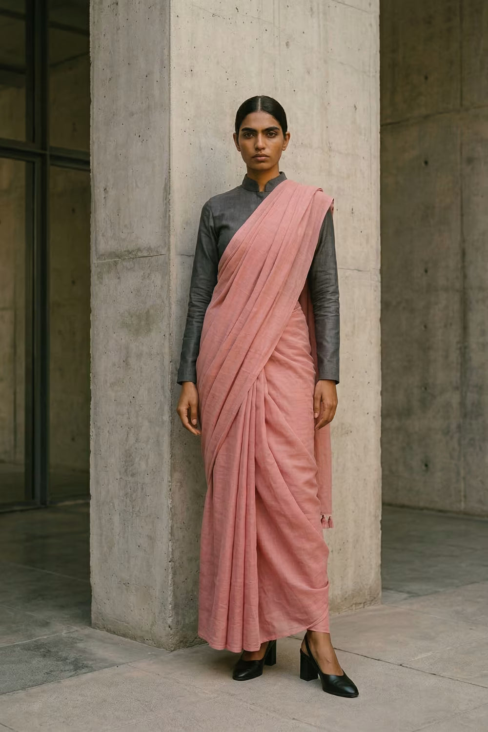 DUSTY ROSE | Mul Cotton | Indidha