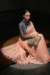 PRISHA BLUSH | Mul Cotton | Indidha Saree