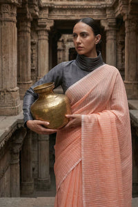 PRISHA BLUSH | Mul Cotton | Indidha Saree