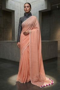 PRISHA BLUSH | Mul Cotton | Indidha Saree