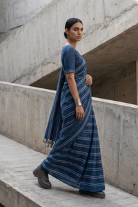 Indigo Stride | Slub Cotton | Indidha Saree