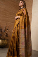 RUST SQUARE | Dupion Silk | Indidha Saree