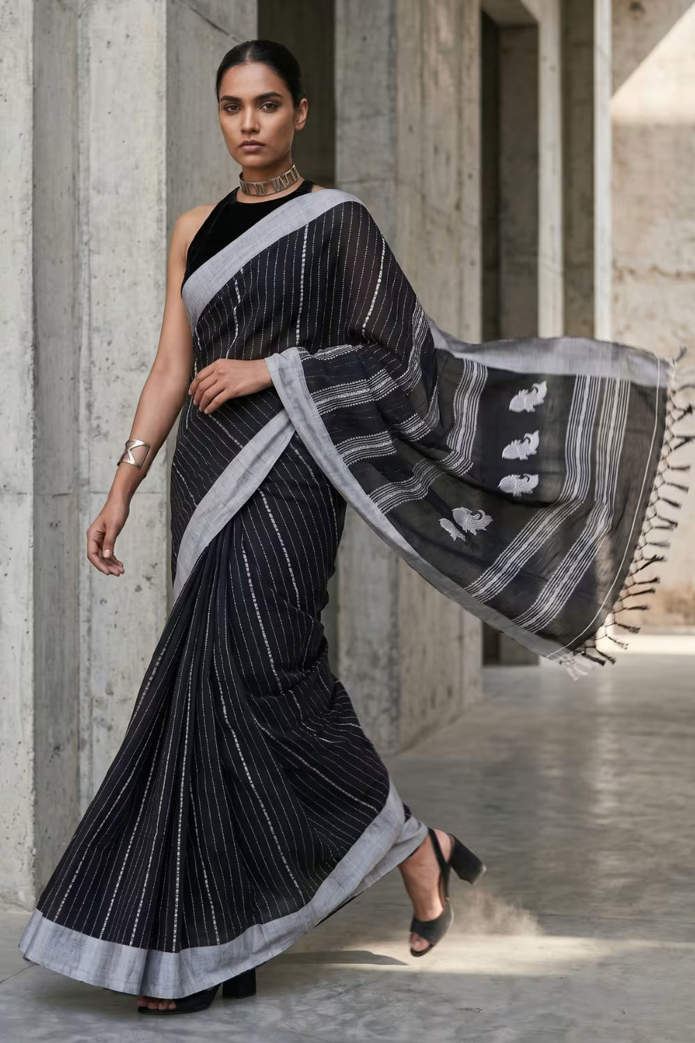 SHYAMAL REKHA | Cotton | Indidha Saree