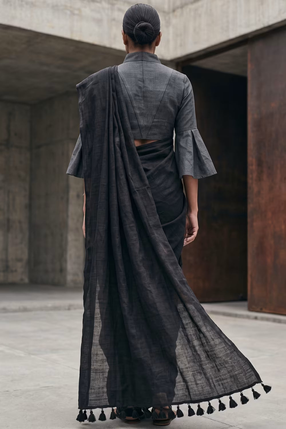 Monk's Fold | Slub Cotton | Indidha Saree