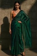 TEAL TEMPTATION | Handloom Tissue | Indidha Saree