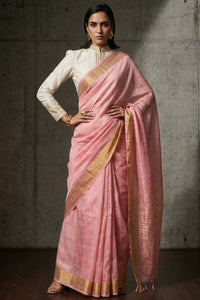 ROSE PEACH | Kota Linen | Indidha Saree