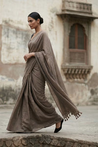 Stone Mist | Cotton | Indidha Saree