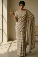 Chalk & Slate | Slub Cotton | Indidha Saree