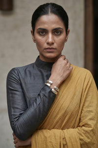 Sulphur Slab | Mul Cotton | Indidha Saree