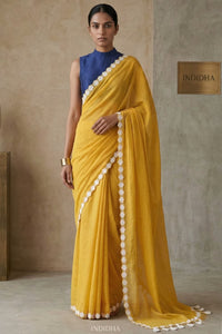 CITRUS CASACADE | Mul Cotton | Indidha Saree
