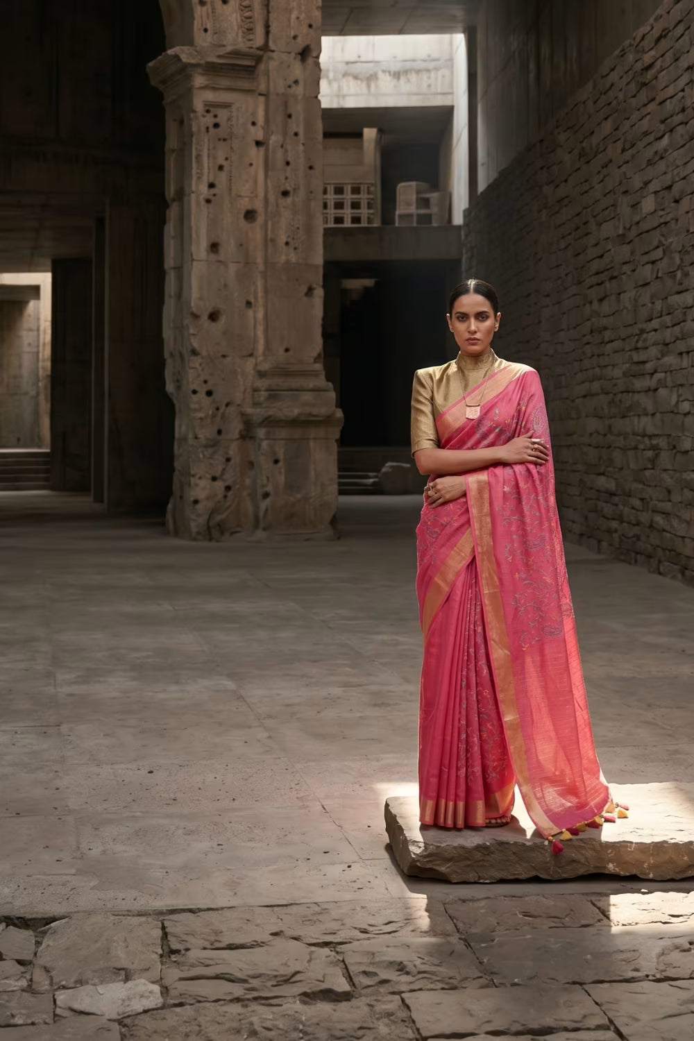 ROSY AURA | Muga Silk | Indidha Saree