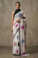 BREEZY DOTS | Mul Cotton | Indidha Saree