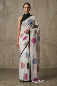 BREEZY DOTS | Mul Cotton | Indidha Saree