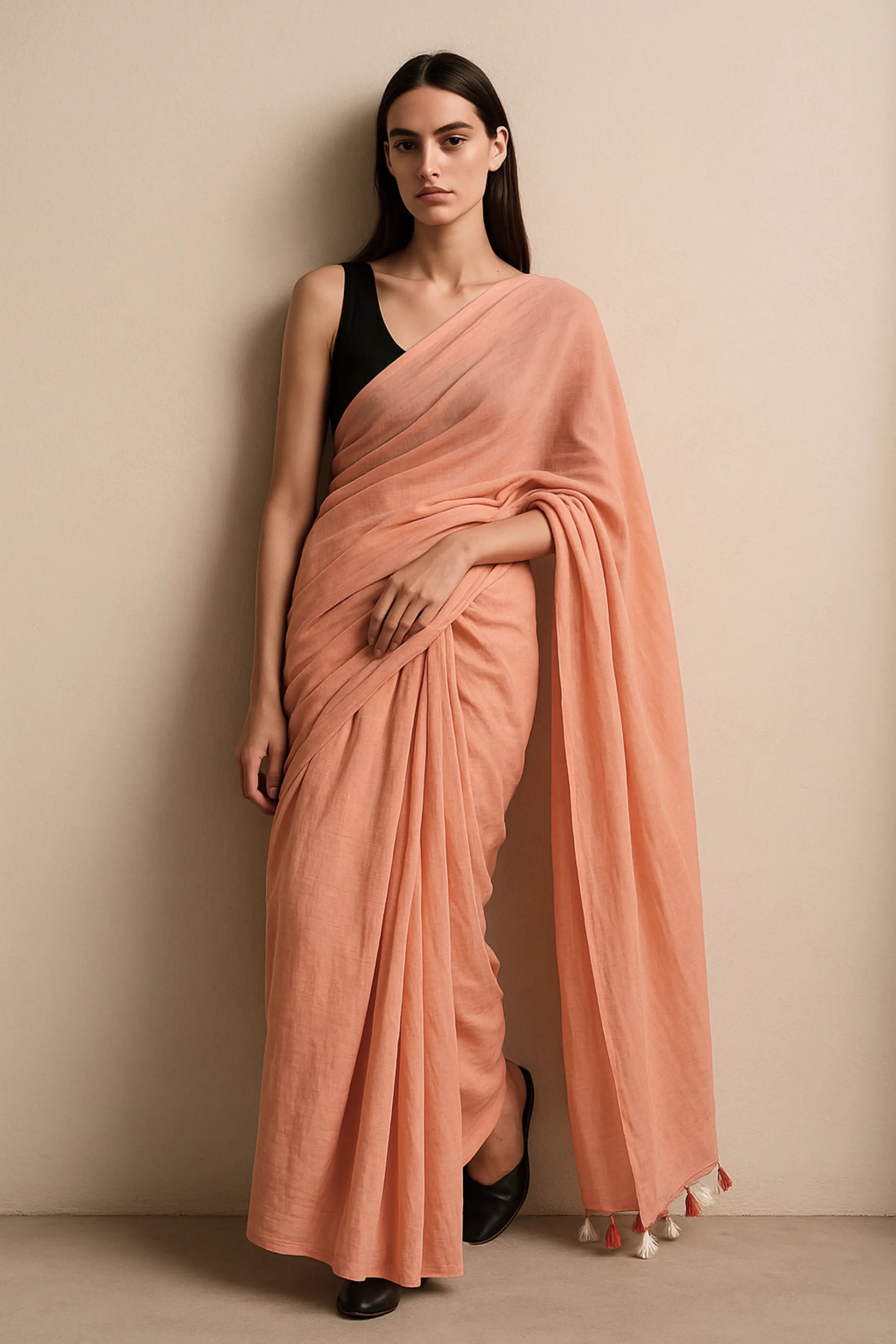 RANGREZ ROSE | Mul Cotton | Indidha Saree