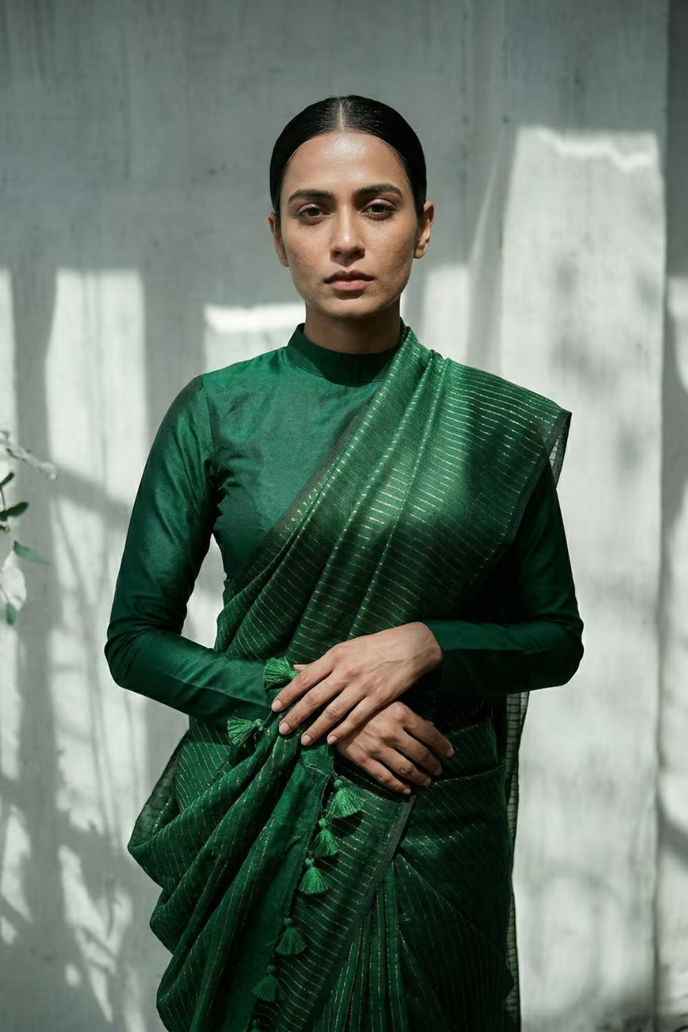 EMERALD ENCHANTMENT | Cotton | Indidha Saree