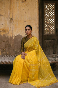 Sunlit Weave | Mul cotton | Indidha Saree