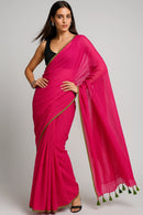 PLAYFUL PINK | Mul Cotton | Indidha Saree -  Buy Playful Pink Saree – Soft & Cheerful Look  Playful Pink Mul Cotton Saree – Add a playful touch to your wardrobe with this vibrant pink mul cotton saree. Find your signature style with Indidha.