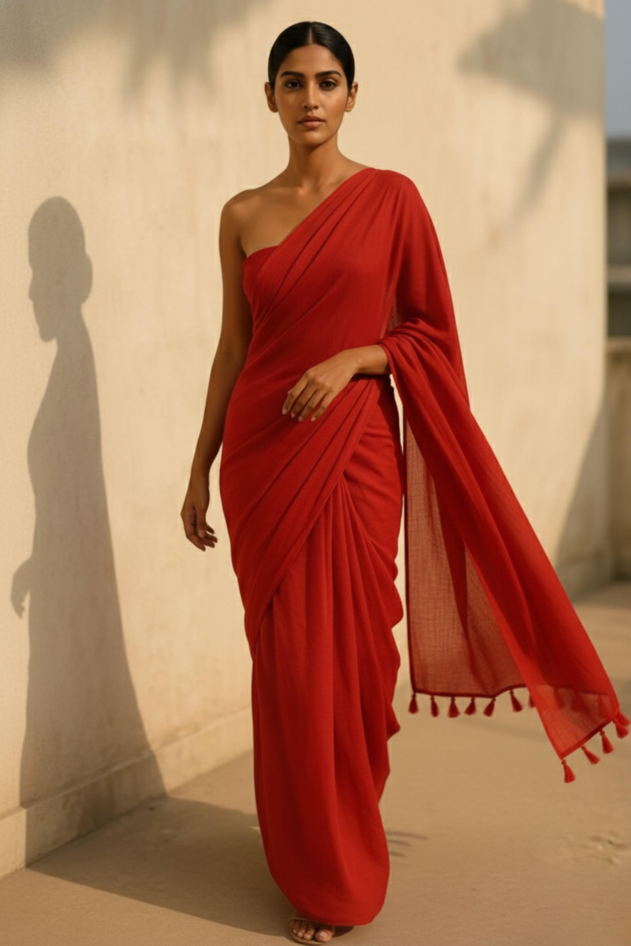 Raktika | Mul Cotton | Indidha Saree