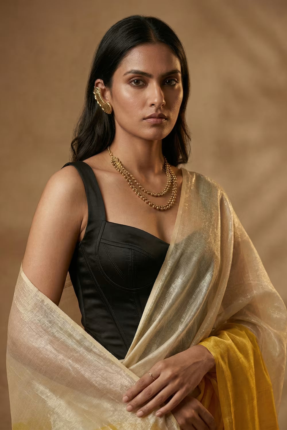 HONEYDEW | Handloom Tissue | Indidha Saree
