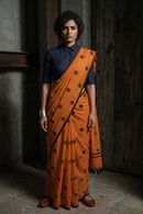 Rust Coordinate | Mul Cotton | Indidha Saree