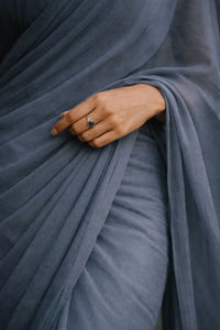 Evening Mist | Mul Cotton | Indidha Saree