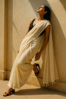 Soft Silence | Handloom Mul Cotton | Indidha Saree