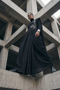 Monk's Fold | Slub Cotton | Indidha Saree