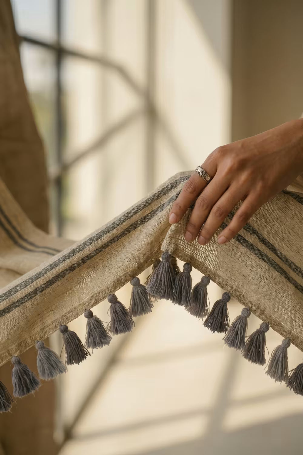 Chalk & Slate | Slub Cotton | Indidha Saree