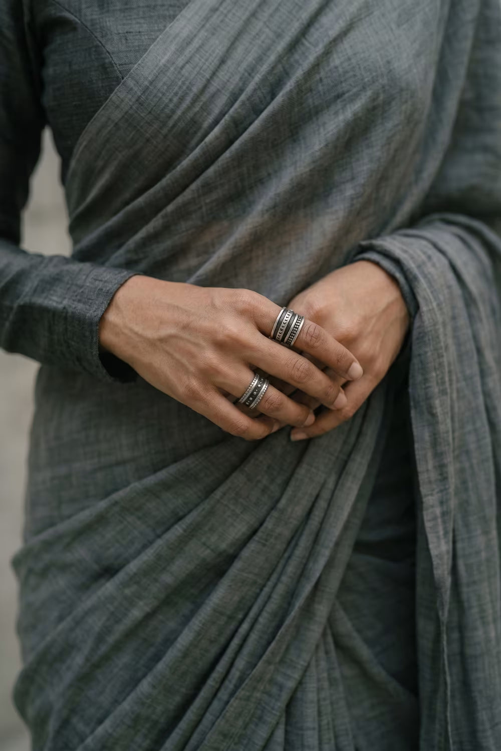 Midnight Whisper | Mul Cotton | Indidha Saree