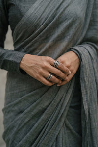 Midnight Whisper | Mul Cotton | Indidha Saree