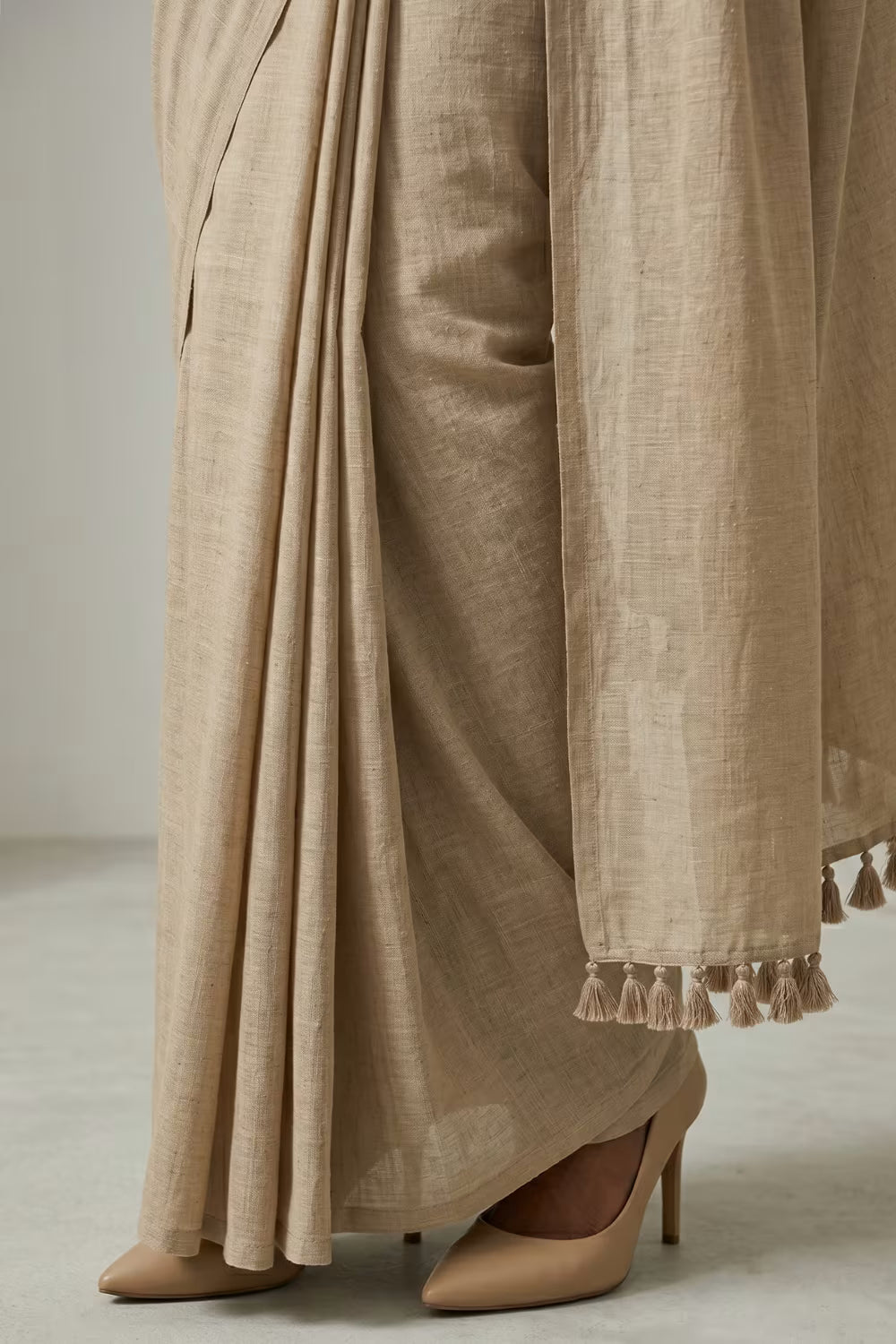 Oatline | Slub Cotton | Indidha Saree