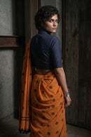 Rust Coordinate | Mul Cotton | Indidha Saree